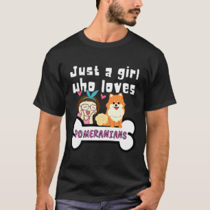 T-shirt Pomeranian Maman Chien Maman Doggy Parents Just A
