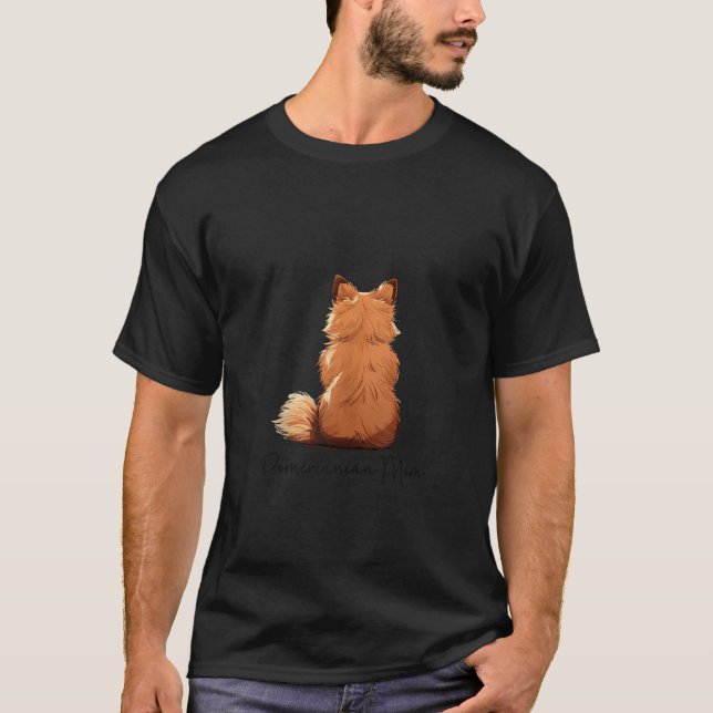 T-shirt Pomeranian Maman mignonne Amoureux des chiens Femm (Devant)