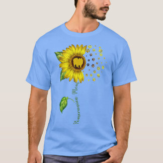 T-shirt Poméranian Maman Sunflower Pomeranian Lover Toxits