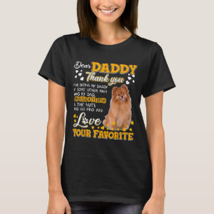 T-shirt Poméranie Cher Papa Merci D'Être Mon Père