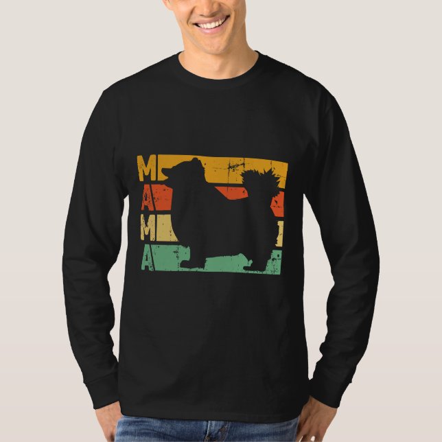 T-shirt Poméranien Chien Mama Rétro Poméranien Chien Propr (Devant)