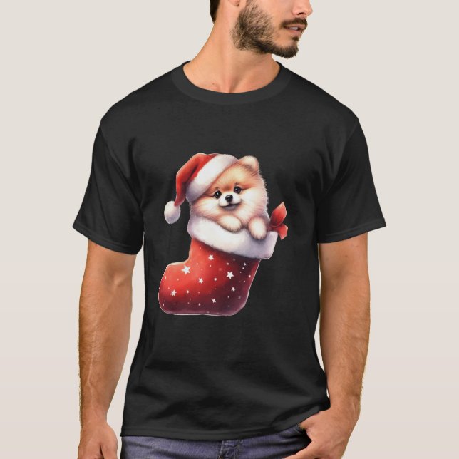 T-shirt Poméranien en choeur Noël Noël Noël Noël Noël Noël (Devant)