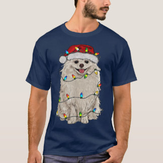 T-shirt Poméranien sapin de Noël Amoureux des chiens de py