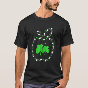 T-shirt Pomme Avec Trèfles Professeur Heureux Fête De La S