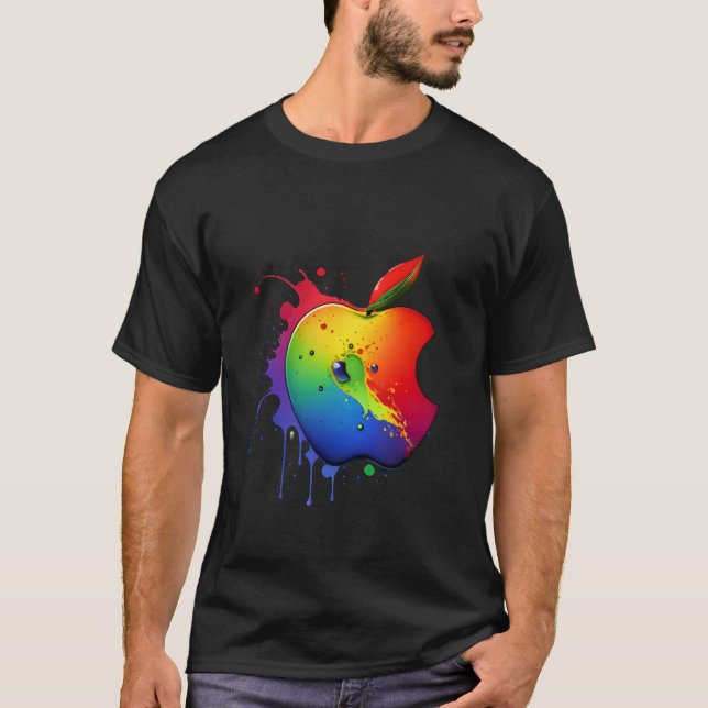 T-shirt Pomme colorée (Devant)