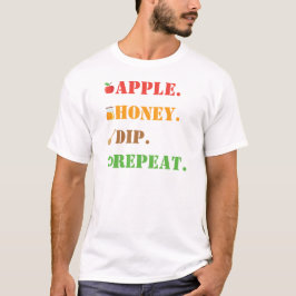 T-shirt Pomme de miel trempe répétée