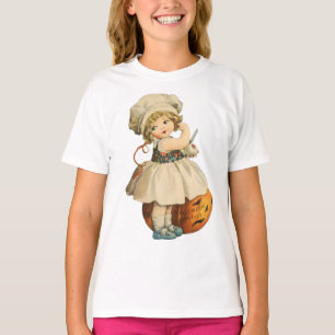 T-shirt Pomme de sculpture pour fille d'Halloween