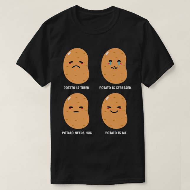 T-shirt Pomme de terre affective Potato Potato Spud (Design devant)