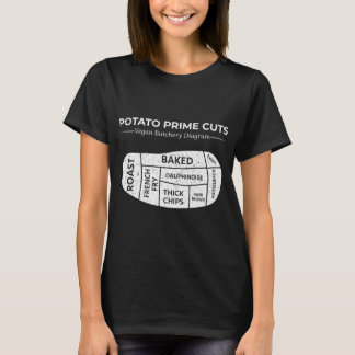 T-shirt Pomme de terre Coupes Prime Vegan amusant