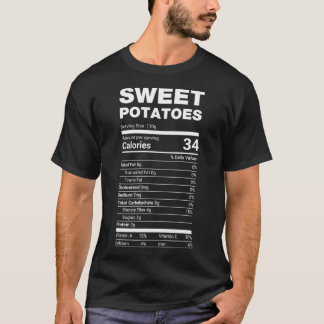 T-shirt Pomme de terre douce Nutrition Drôle Lazy Matching