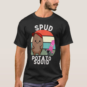 T-shirt Pomme De Terre Et Calmar Poignées Ensemble
