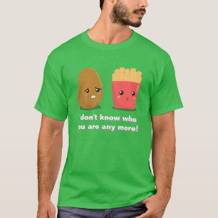 T-shirt Pomme de terre et pommes frites de Kawaii