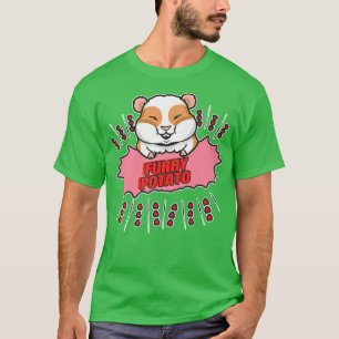 T-shirt Pomme de terre fourrue Cochon de Guinée amusant