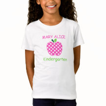 Pomme d'enseignant à pois rose et vert pour enfant