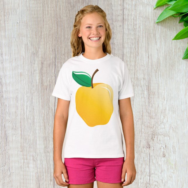 T-shirt Pomme jaune dorée (Créateur téléchargé)