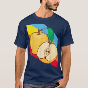 T-shirt Pomme jaune Fruit Food Vegetarian Vegetarian