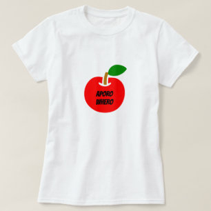 T-shirt pomme rouge en Maori - aporo whero