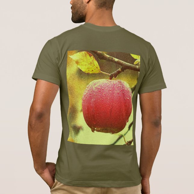 T-shirt "Pomme rouge sur arbre" jolie photo. Commandez dès (Dos)