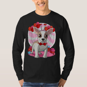 T-shirt Pomme Tête Chihuahua Coeur Saint Valentin Décor