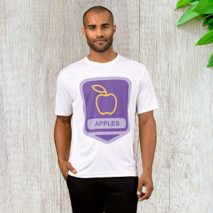T-shirt Pomme violette Badge Conception Fruit Lover