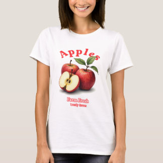 T-shirt Pommes Bio Agritourisme Frais Cultivé Localement T