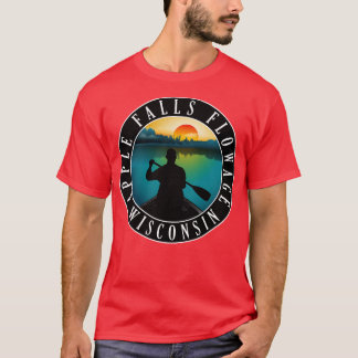 T-shirt Pommes Chutes Fleur Wisconsin Canoë