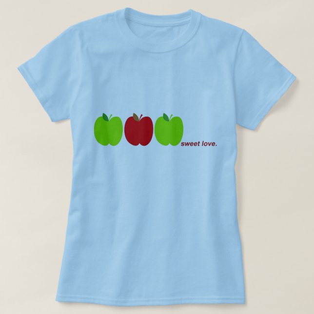 T-shirt pommes d'amour douces (Design devant)