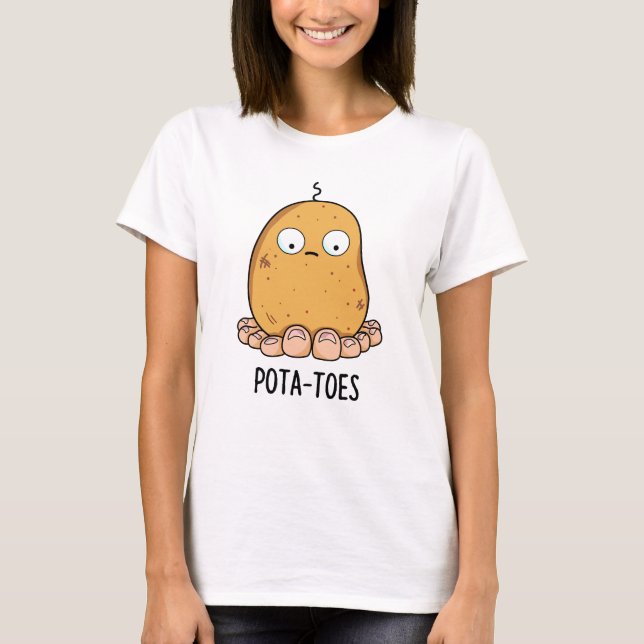 T-shirt Pommes de terre amusantes Pomme de terre avec joue (Devant)