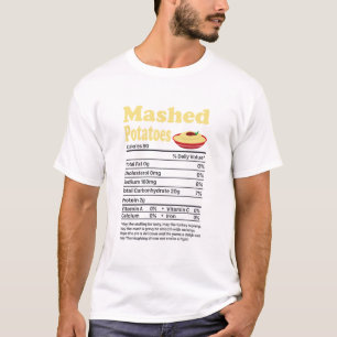 T-shirt Pommes de terre en purée La valeur nutritive Drôle