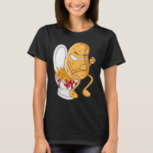 T-shirt Pommes de terre frites frites frites fruits pommes