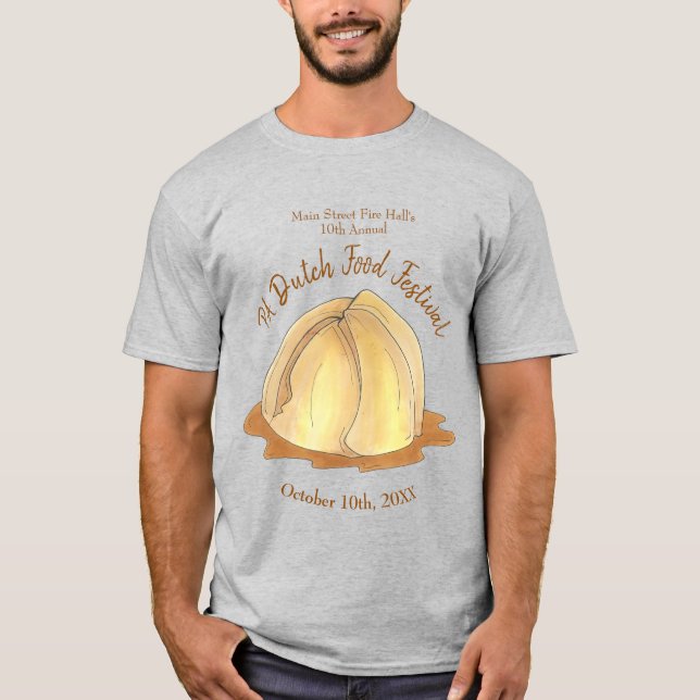 T-shirt Pommes Dumplings Amish Pennsylvania PA Dutch Food (Devant)