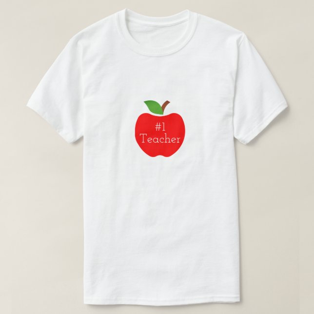 T-shirt Pommes pour enseignant (Design devant)