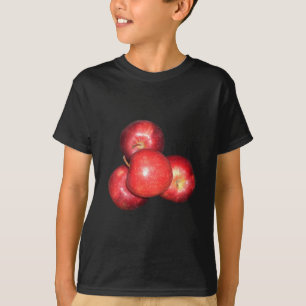 T-shirt Pommes rouges sucrées et crêpes - Impression de fr