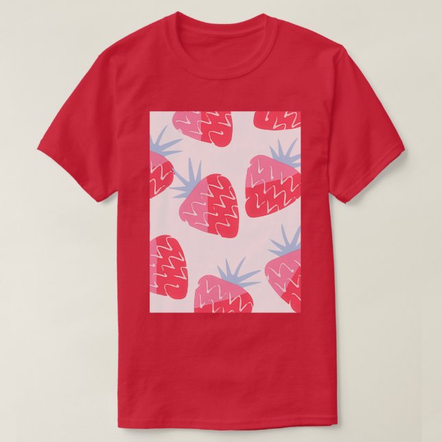T-shirt Pompe d'été naturelle de fraise (Design devant)