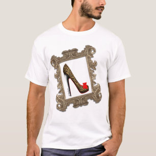 T-shirt Pompe encadrée de stylet de léopard