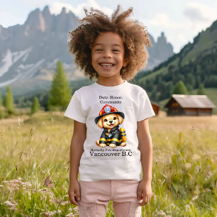 T-shirt Pompier à chiot prêt à l'action !