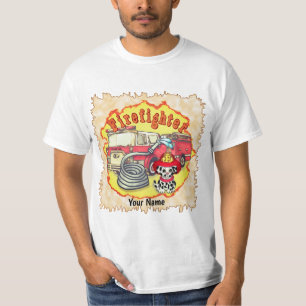 T-shirt Pompier Chien Chien Chien Chien Chien Pompier Cami
