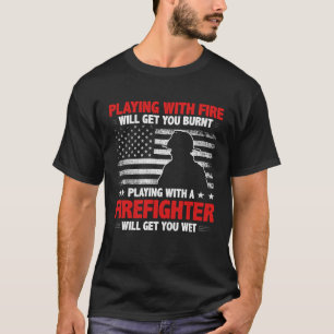 T-shirt Pompier Citation Sapeur-Pompier Patriotique Combat