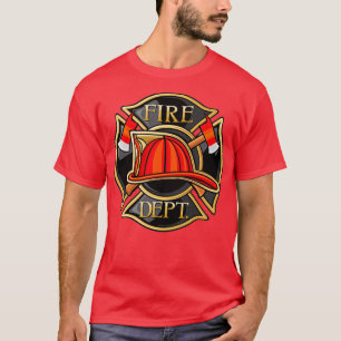 T-shirt Pompier Croix maltaise de pompier avec Fir