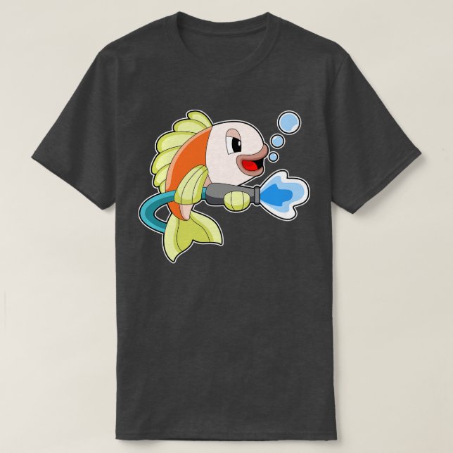 T-shirt Pompier de poisson extincteur (Design devant)