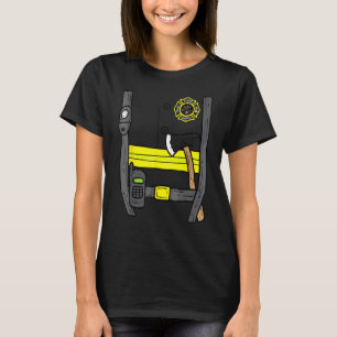 T-shirt Pompier Facile Paresseux Bricolage Costume Hallowe