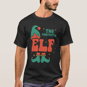 T-shirt Pompier Famille Elf Correspondant Noël Pjs Funn