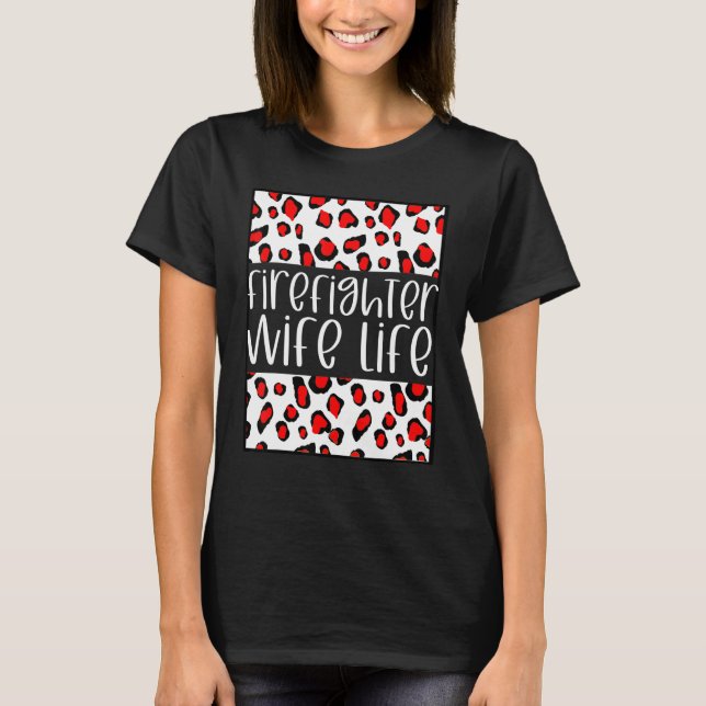 T-shirt Pompier Femme pompier Pompier Mari L (Devant)