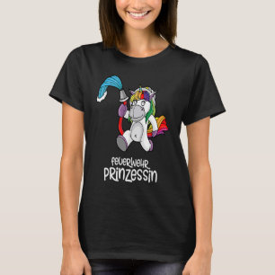 T-shirt Pompier Girl Unicorn Fire Brigade