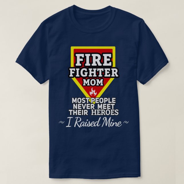 T-shirt Pompier Maman Cadeau Pompier Pompier Pompier Cadea (Design devant)