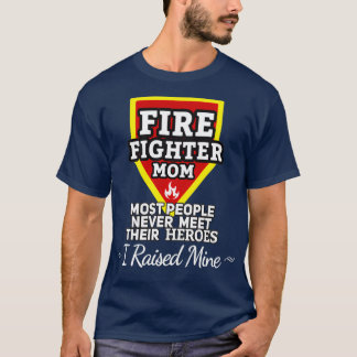 T-shirt Pompier Maman Cadeau Pompier Pompier Pompier Cadea