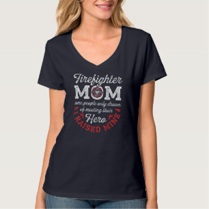 T-shirt Pompier maman Fier Fier maman maman Fier maman Fêt
