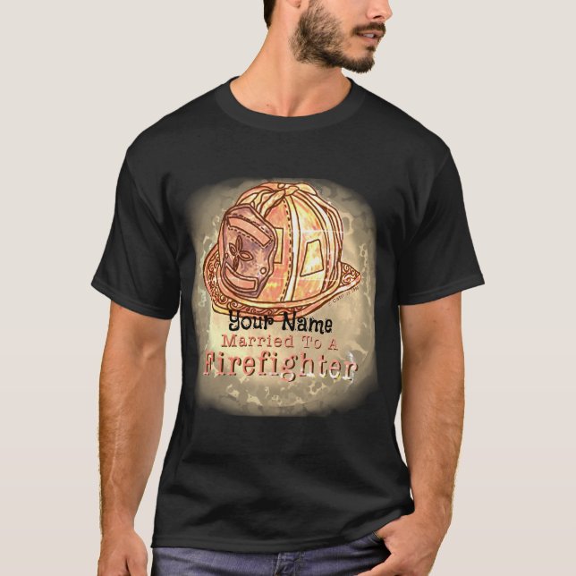 T-shirt pompier marié (Devant)