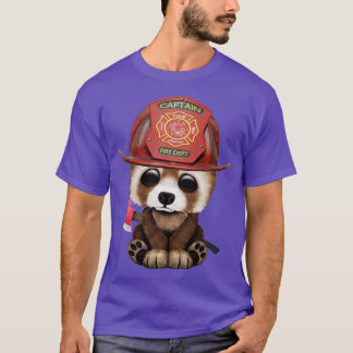 T-shirt Pompier mignon Bébé Rouge Panda