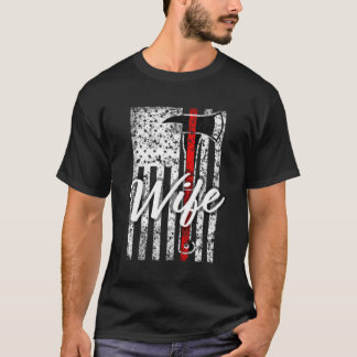 T-shirt Pompier Mince Ligne Rouge